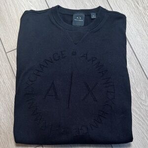 Armani Exchange Black Knit Pull Over Sweater Size L| Designer Back to School